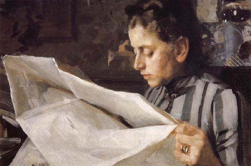 Emma Zorn reading, Anders Zorn